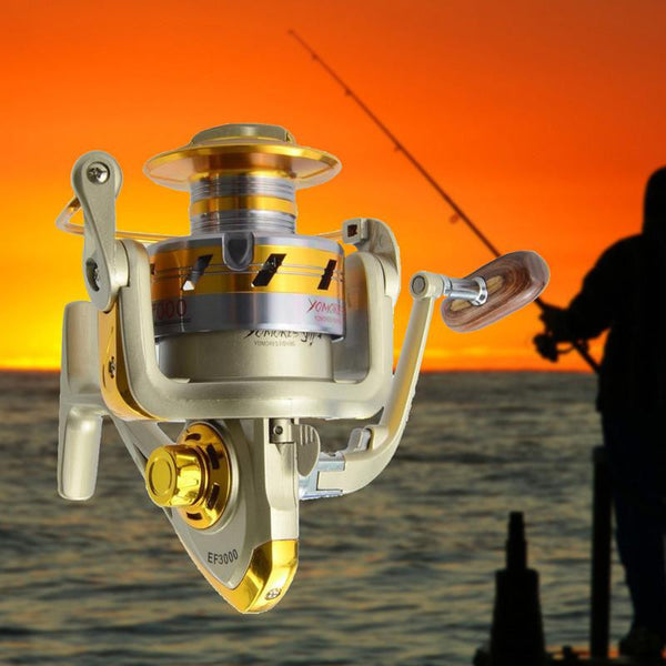Ratio 5.5:1 Aluminum Spool Spinning Reel 10BB EF3000 Series Fishing Reels  BHU2